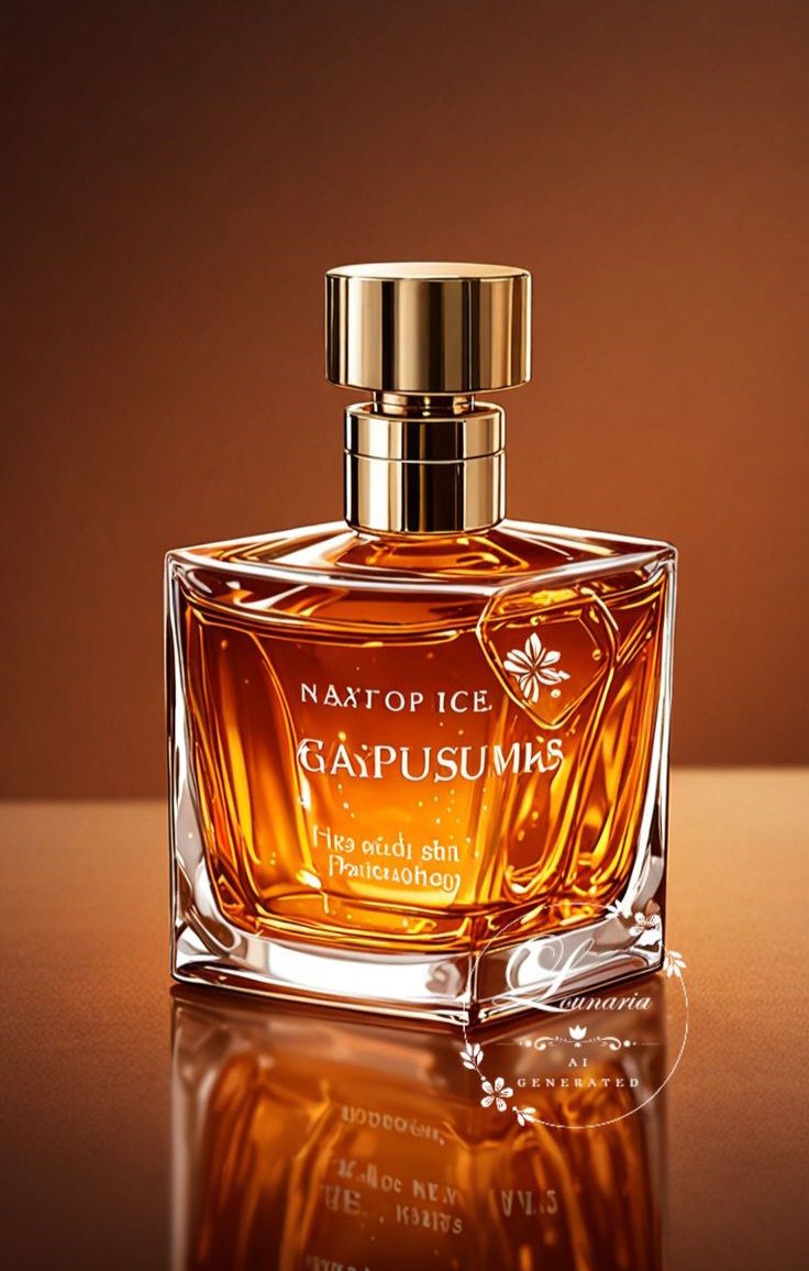 A rich feminine perfume bottle